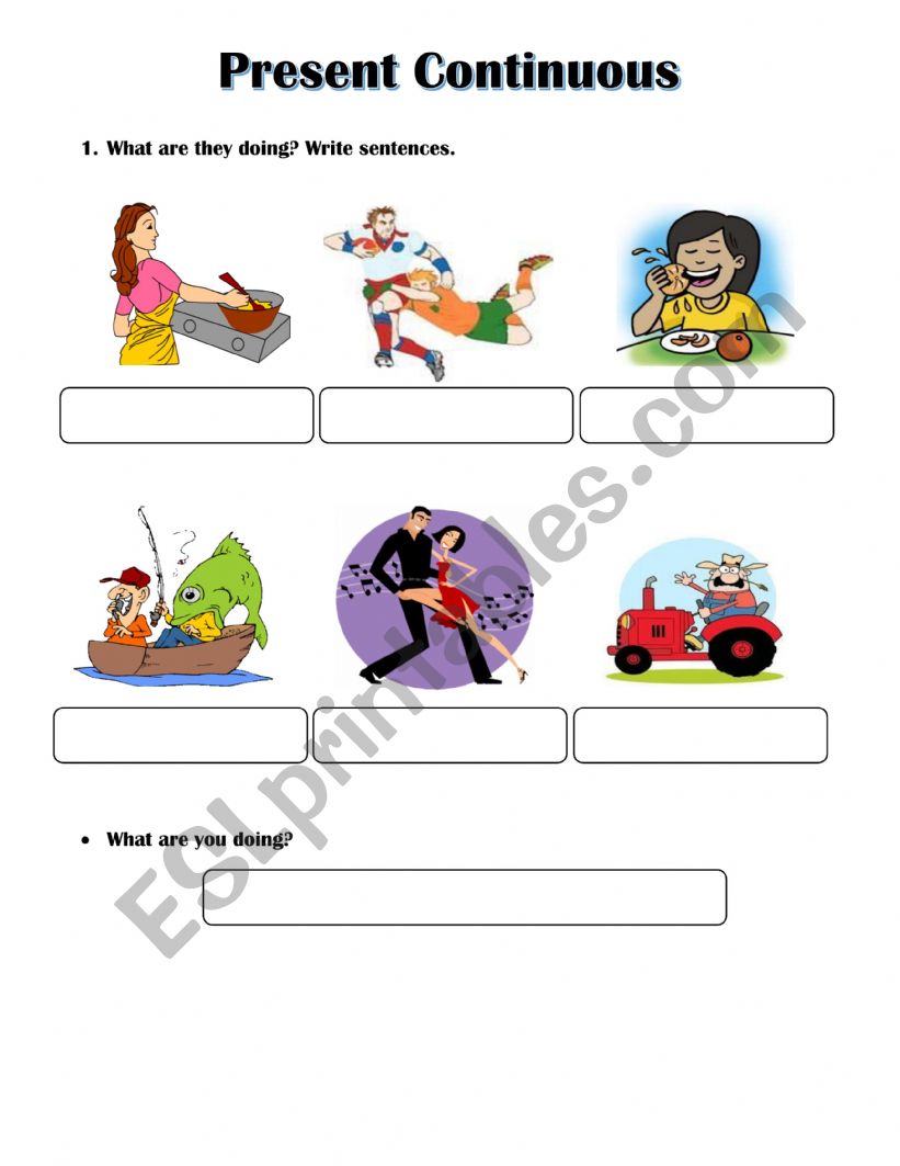 What are they doing? worksheet