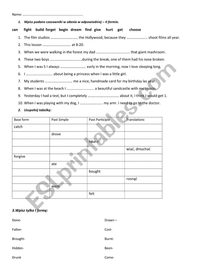 Irregular Verbs 3 Forms Exercises BEST GAMES WALKTHROUGH