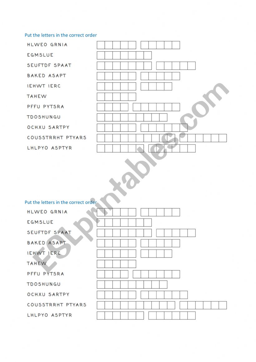 PASTA LEGUMES VOCABULARY REVIEW