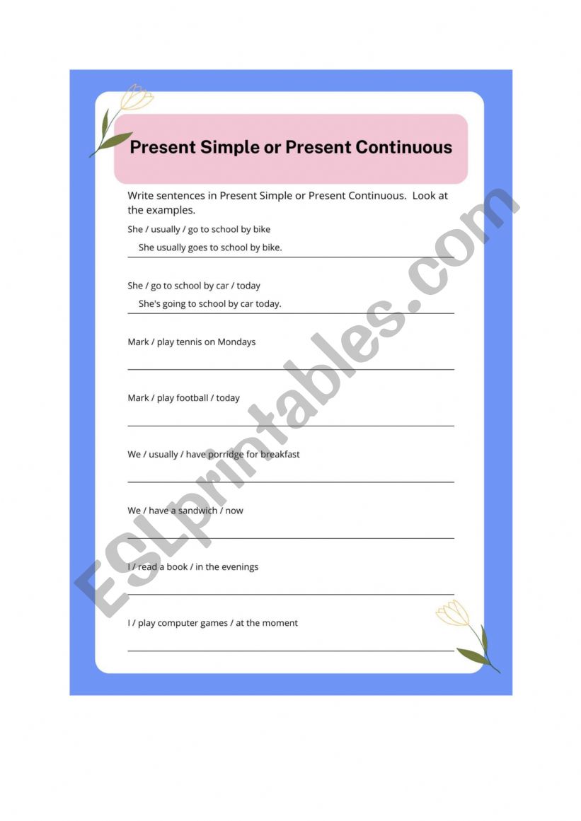 Present Simple vs Present Continuous