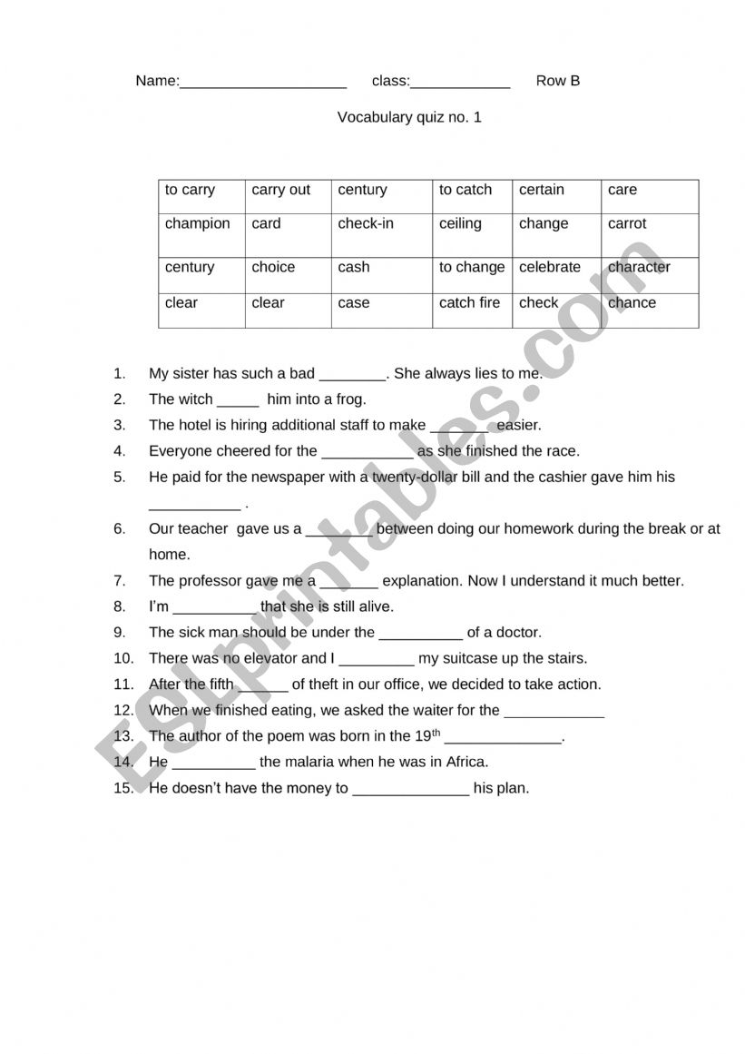 Band 2 (Core 2) - Unit 39 - Set 1 worksheet