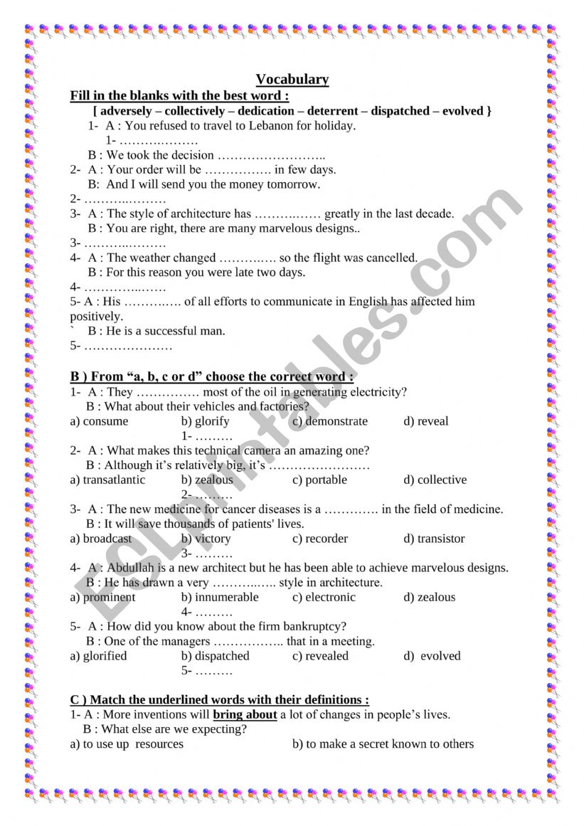 REVIEW : VOCABULARY/ STRUCTURE/ FUNCTION