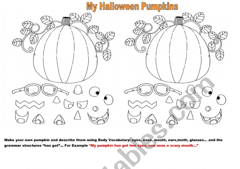 My Halloween Pumpkins worksheet