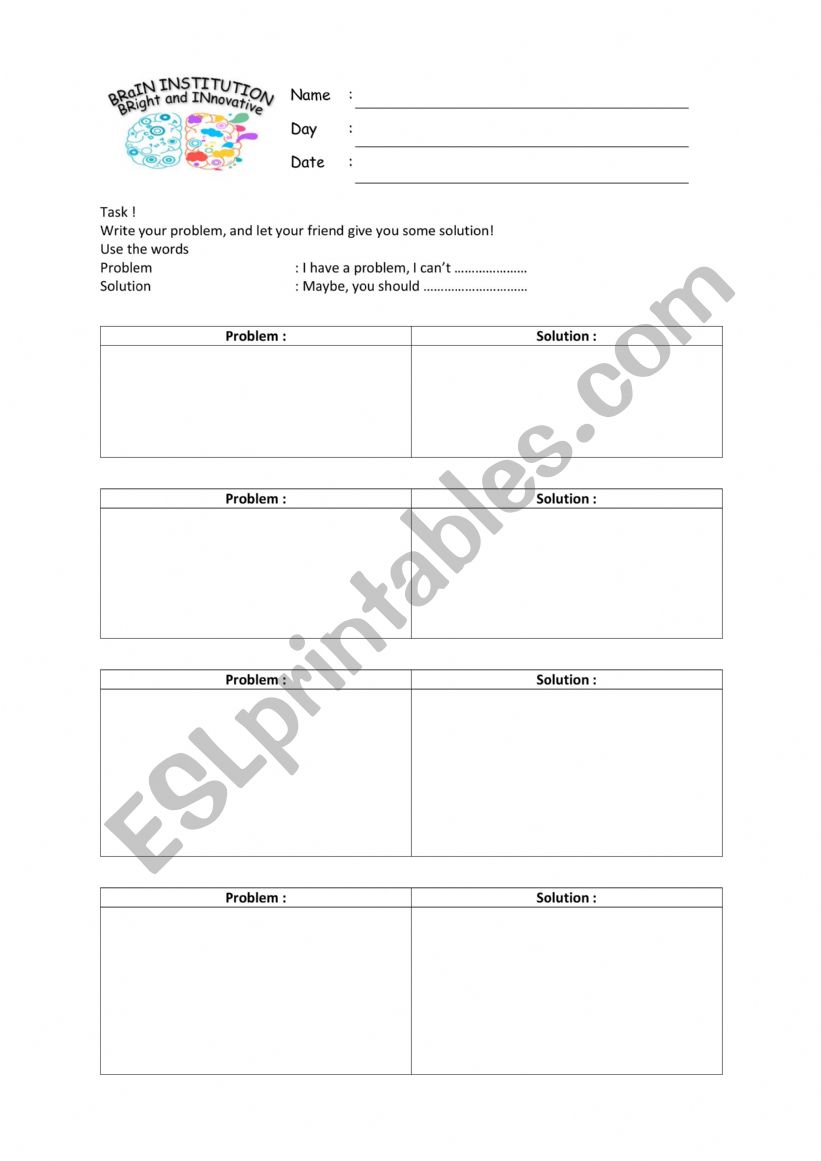 asking and giving suggestion worksheet