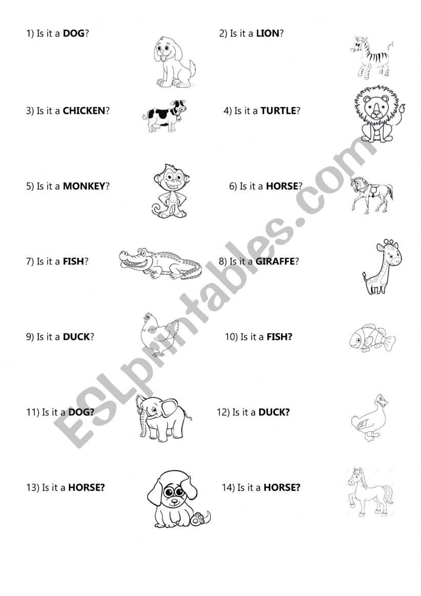 Answers yes or no worksheet