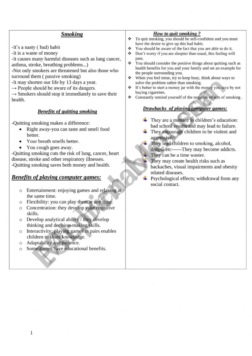 4 th year essays (part 3) worksheet