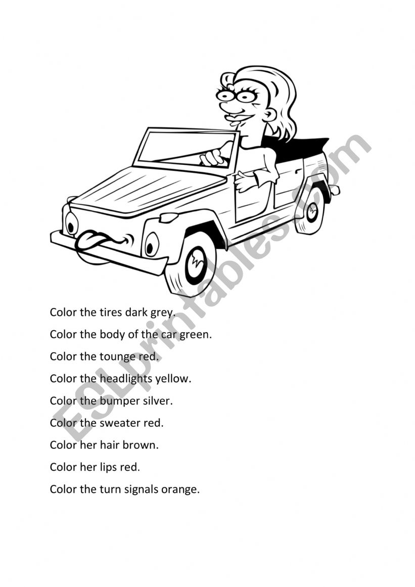 Coloring activity worksheet