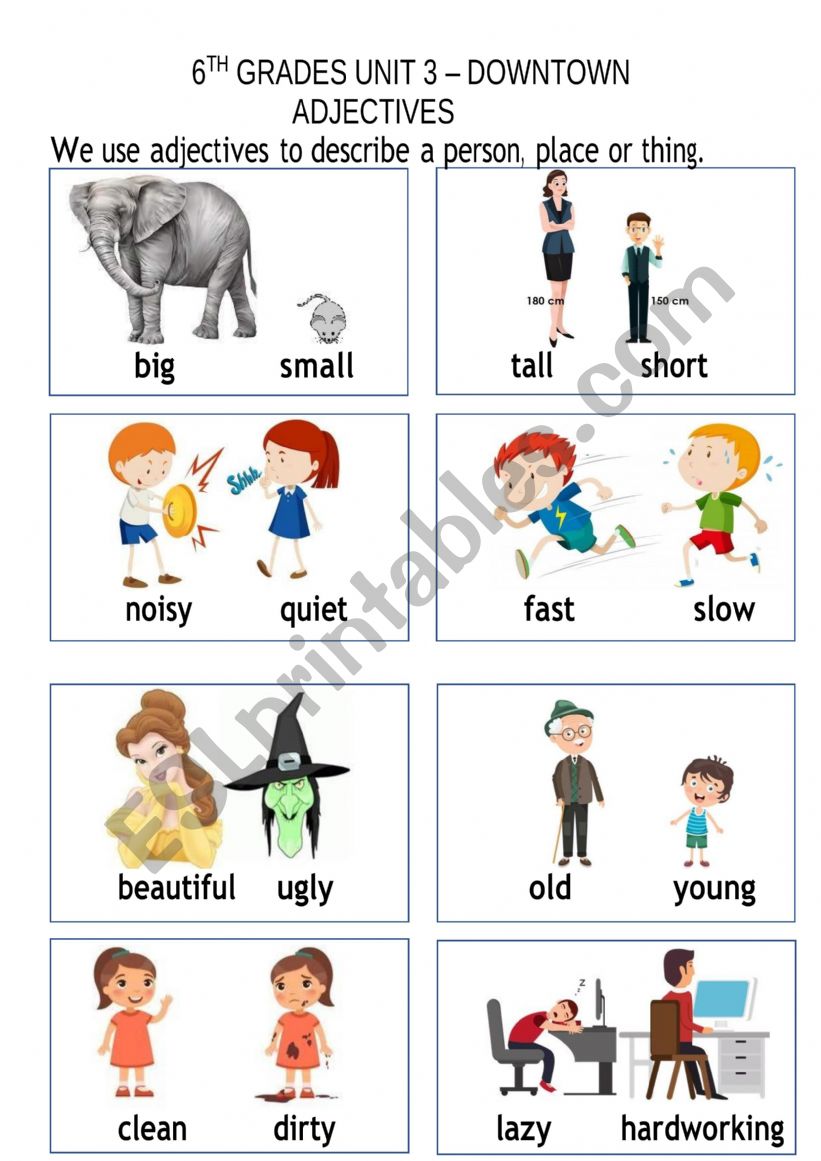 adjectives worksheet