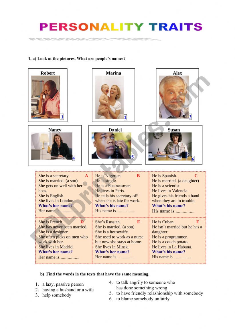 personality-traits-esl-worksheet-by-70anatoly
