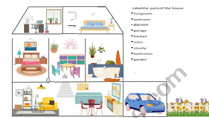 Parts of the house – Basic English Vocabulary Lesson - Rooms of a house 