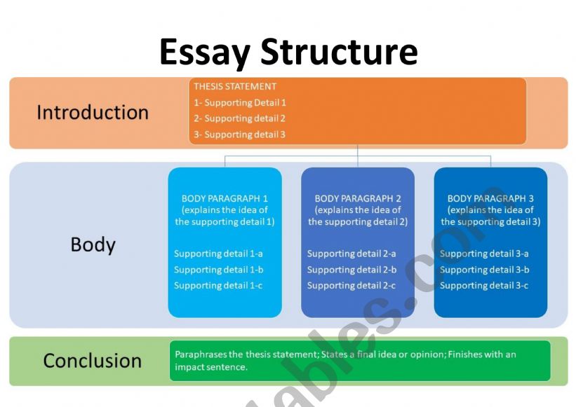 Essay Structure worksheet