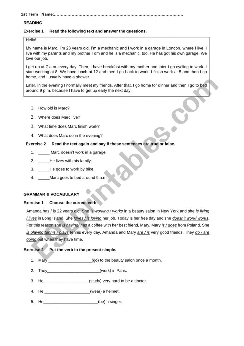 Exam FPB worksheet