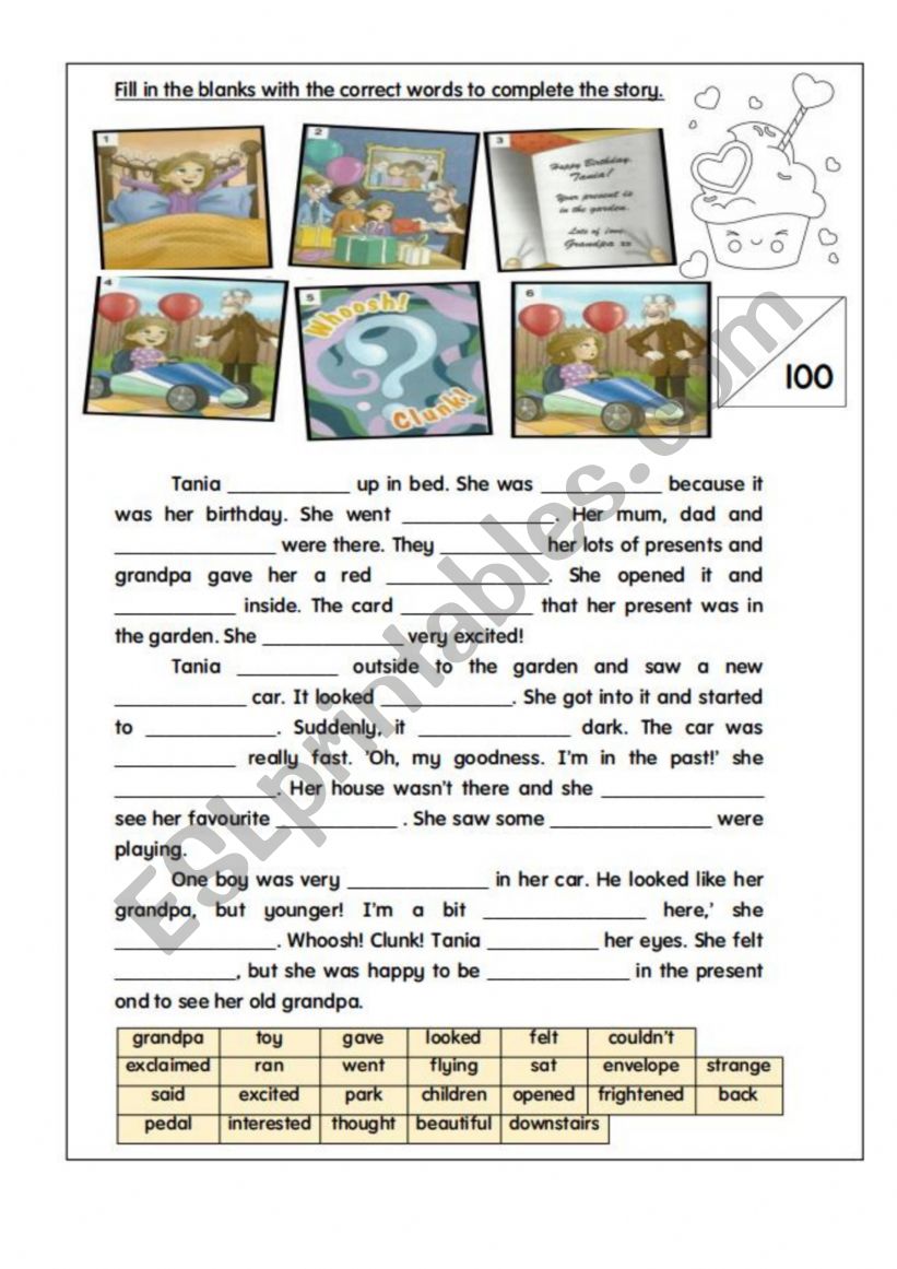 Writing exercise worksheet