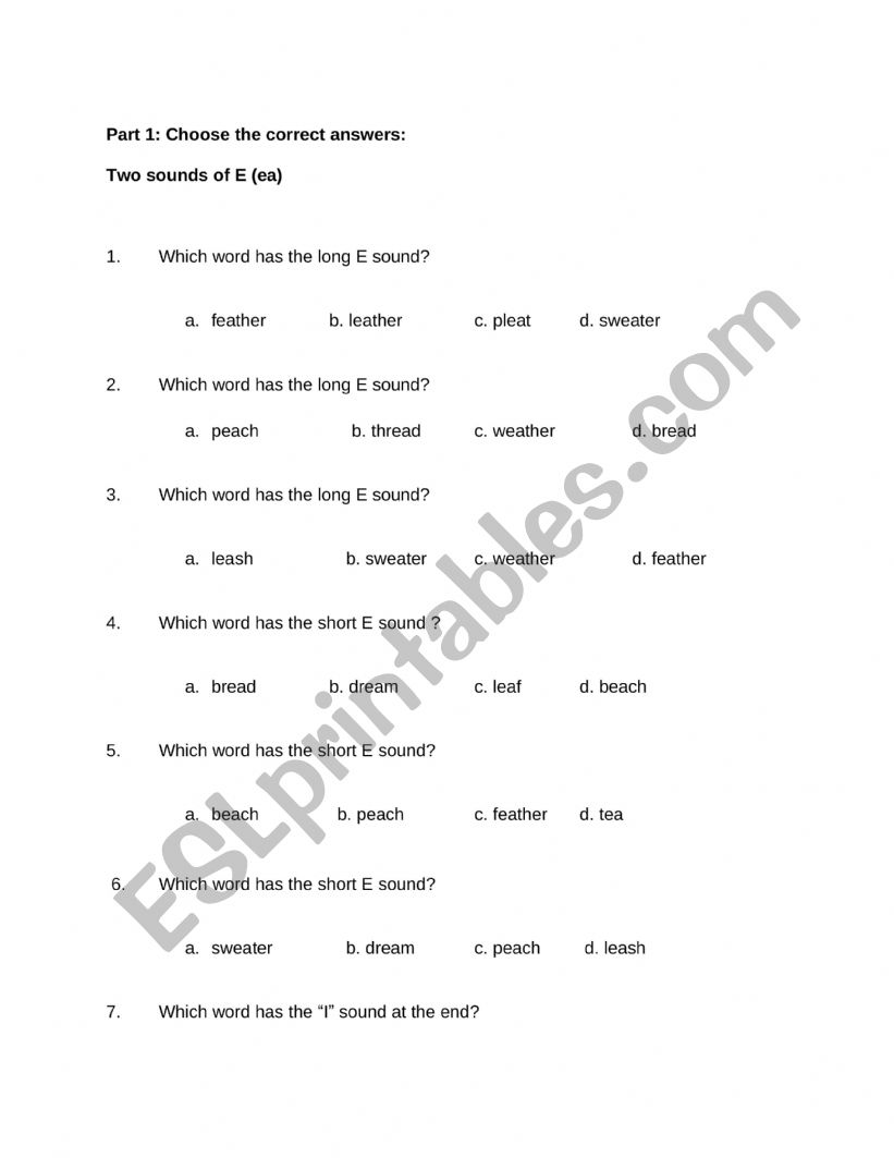 Phonics Worksheet worksheet