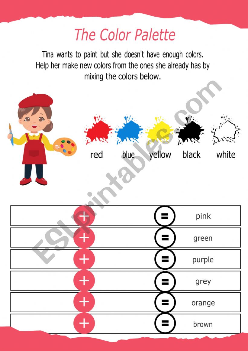 Colors - Painting activity worksheet