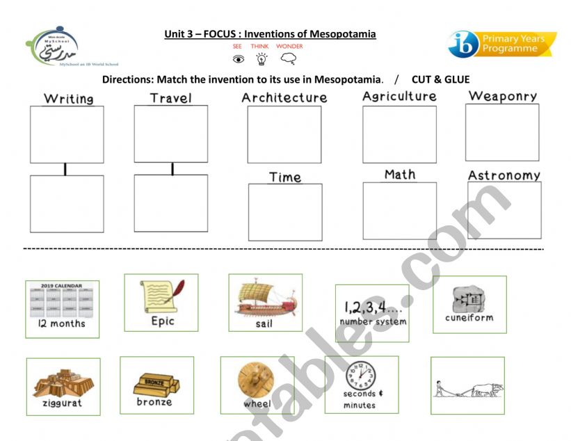 Ancient civilization  worksheet