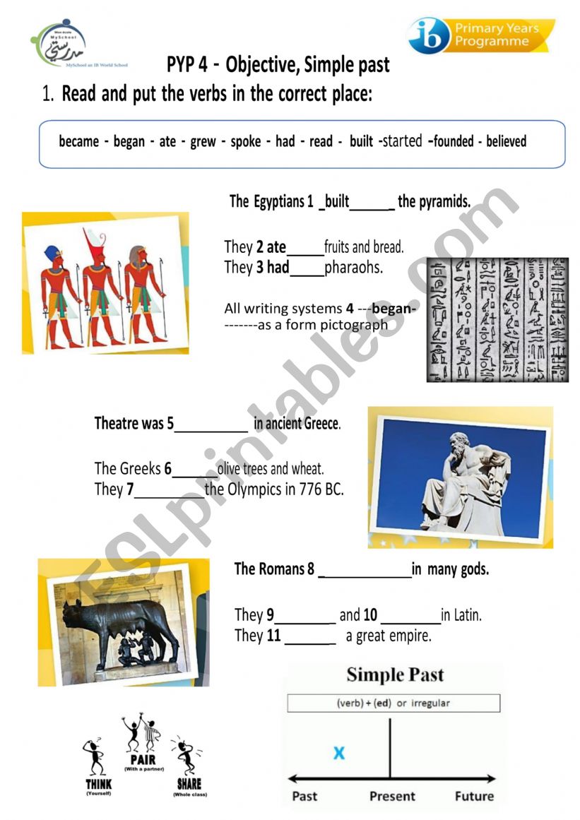 Ancient civilizations worksheet