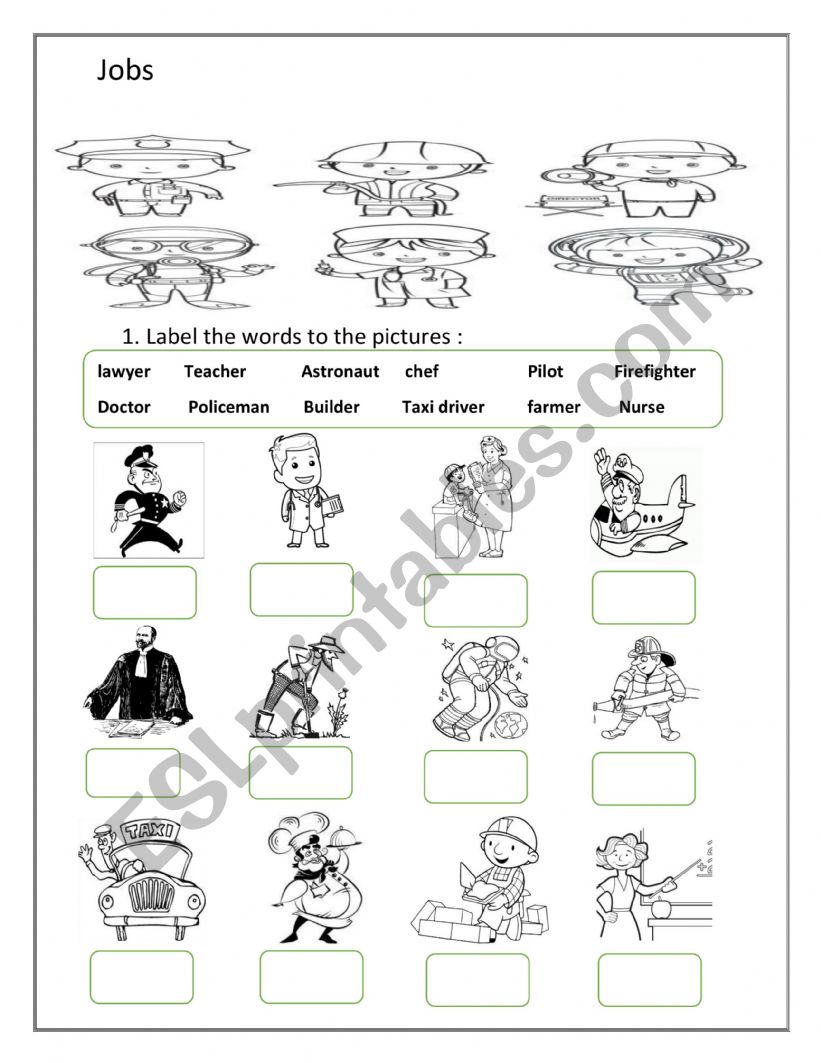 jobs worksheet