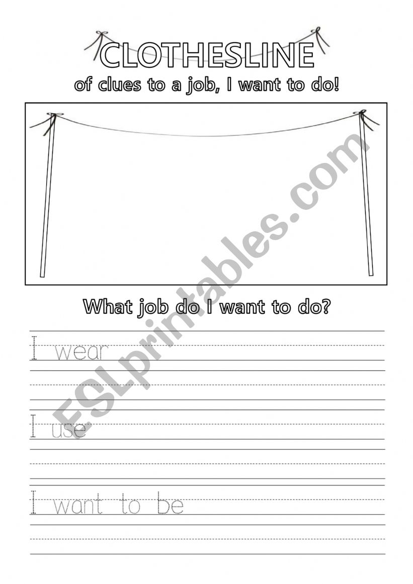 Clothesline of Clues for a job I want to do. 
