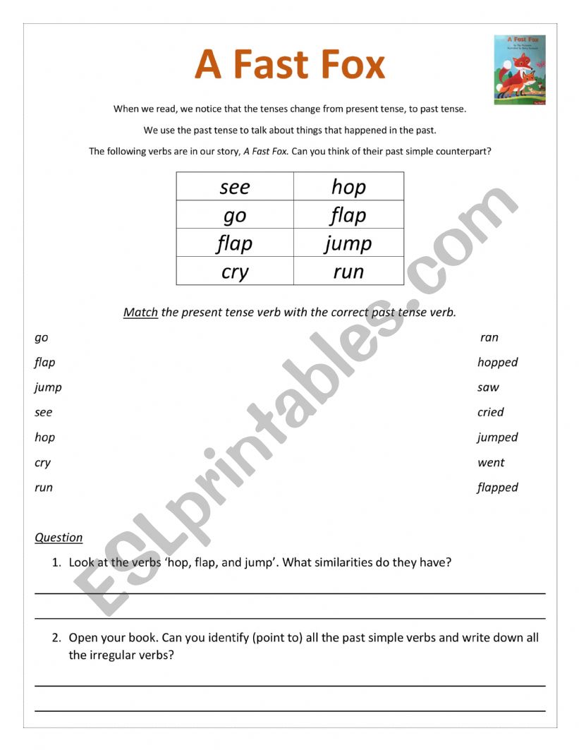 A Fast Fox Vocab  worksheet