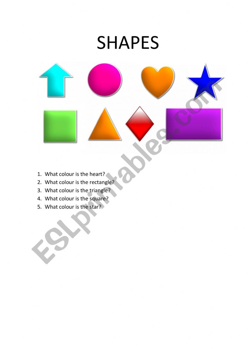 Shapes worksheet