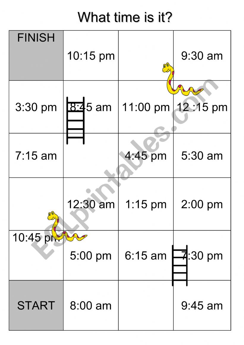 What time is it? worksheet