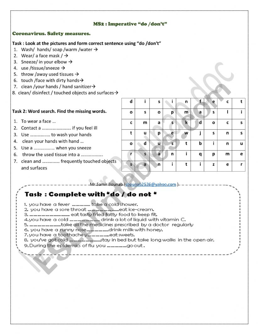 Health  worksheet