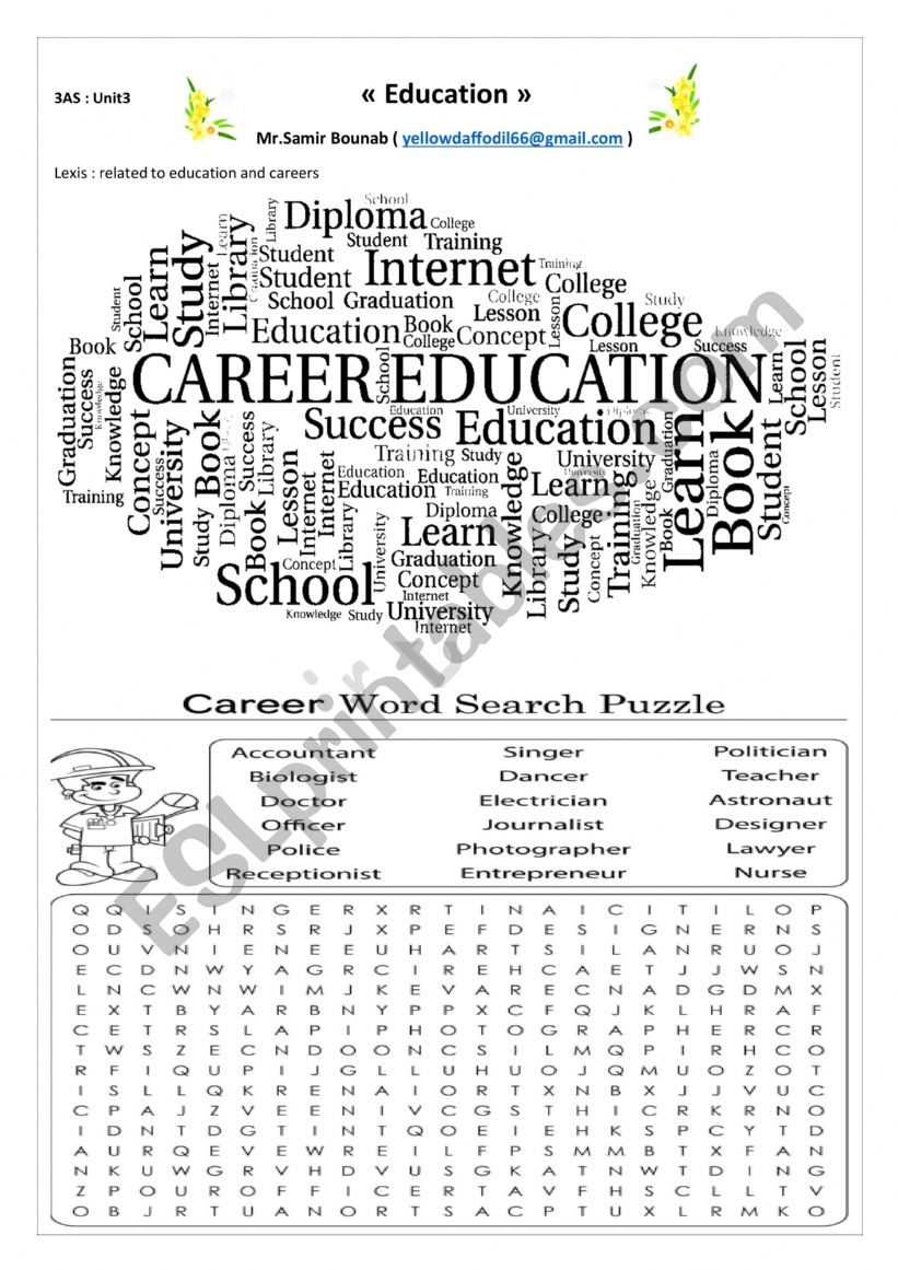 Education worksheet