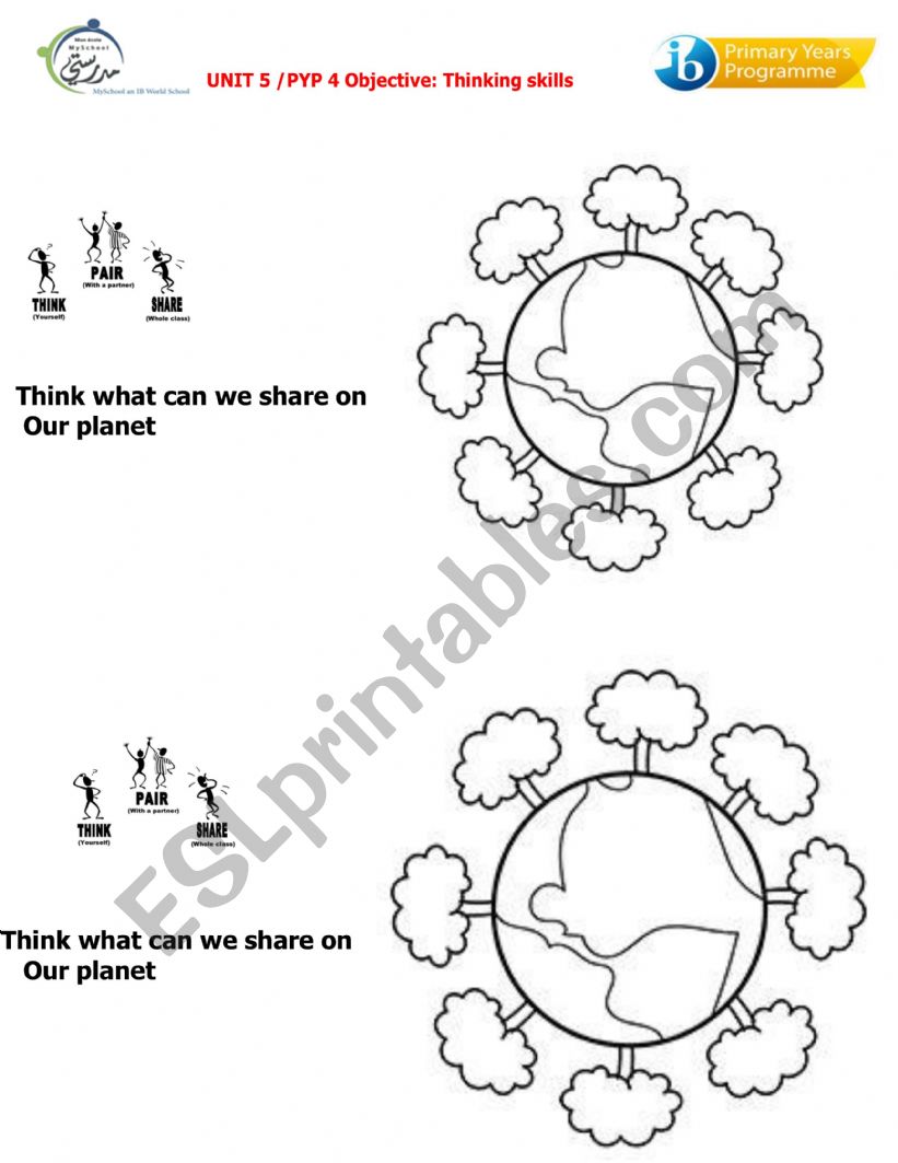 sharing the planet worksheet