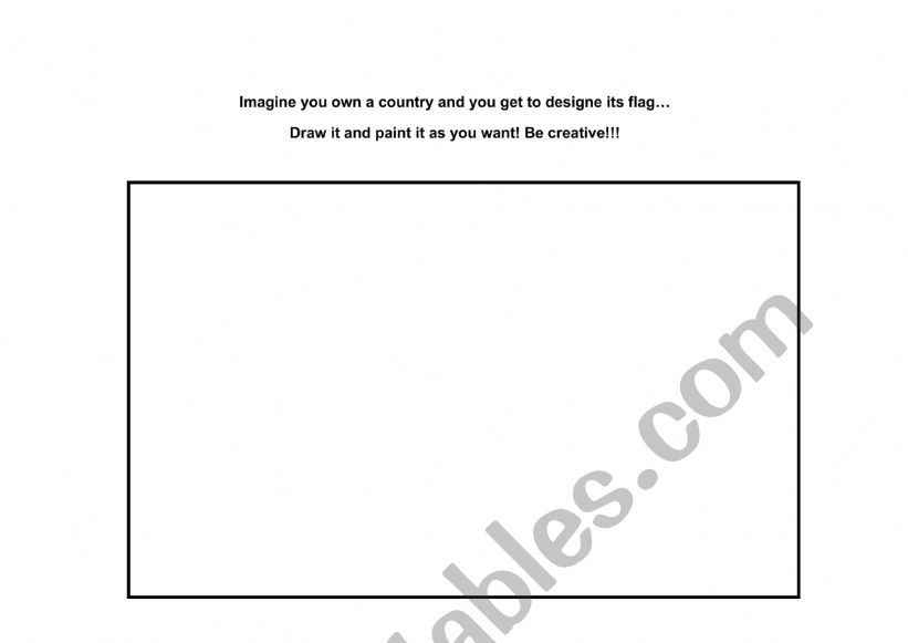 Draw and paint your own flag worksheet