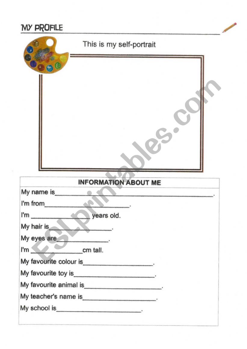 SELF PORTRAIT worksheet