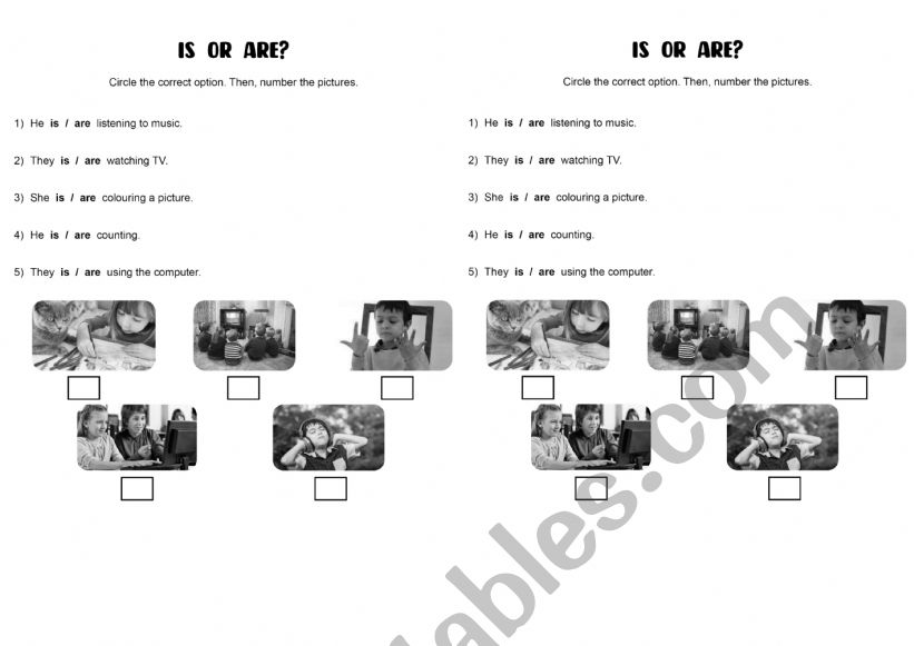 IS OR ARE?  worksheet