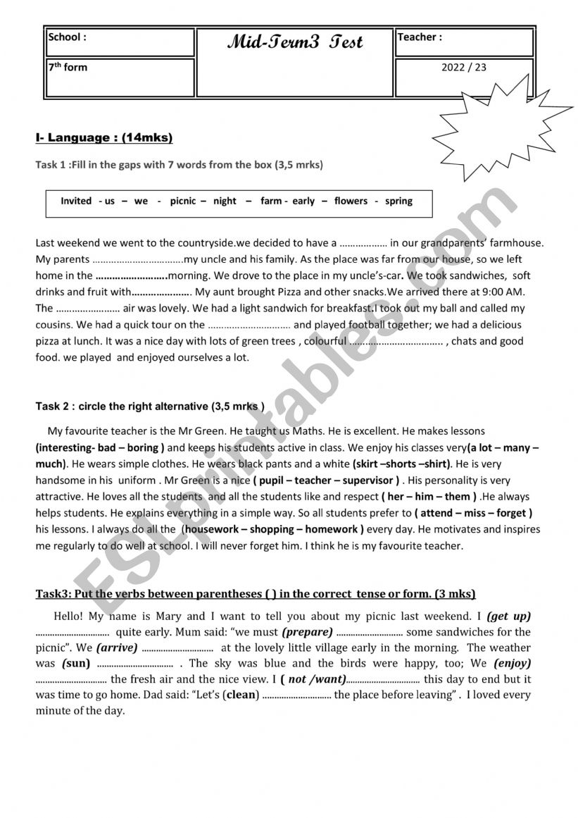 mid-term-3-test-esl-worksheet-by-ajnour