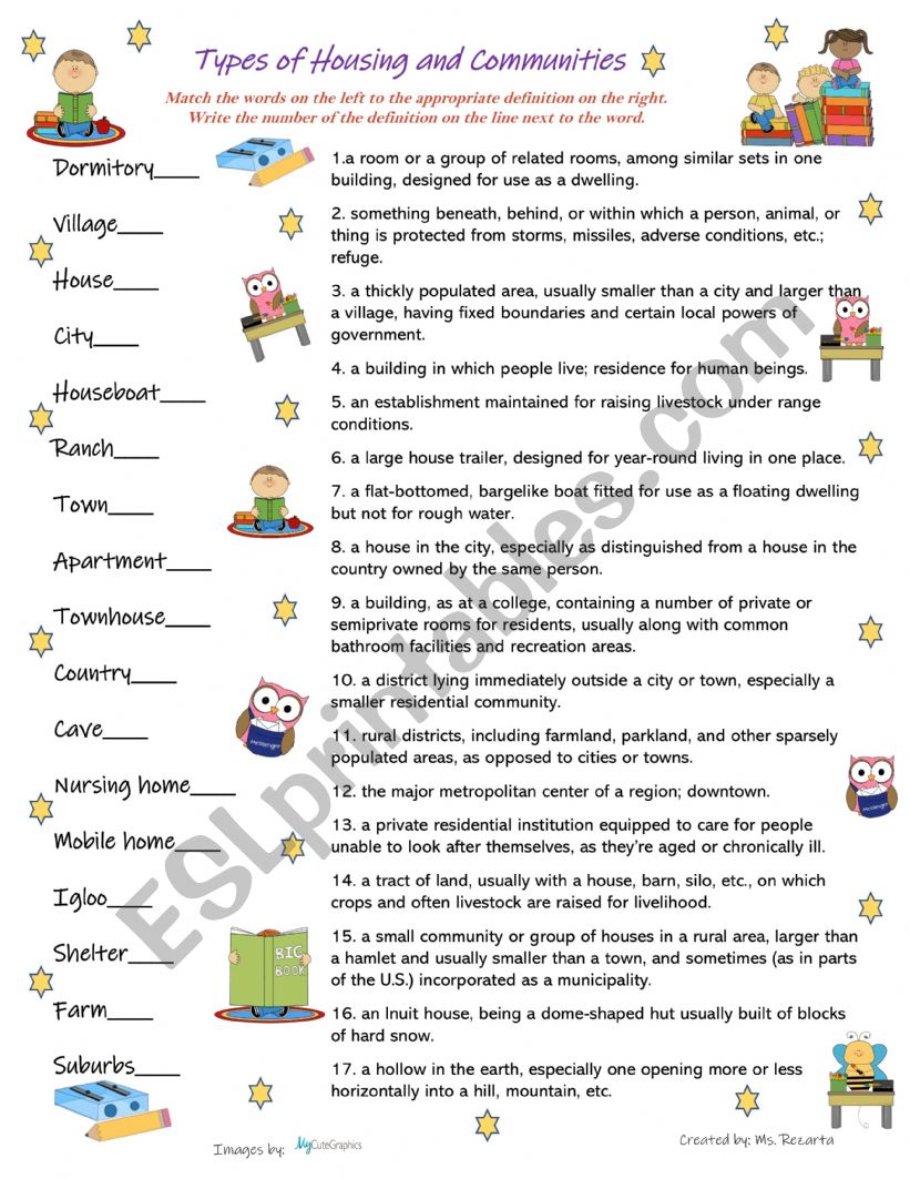 Types of housing and Communities