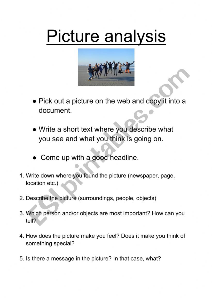 Picture analysis worksheet