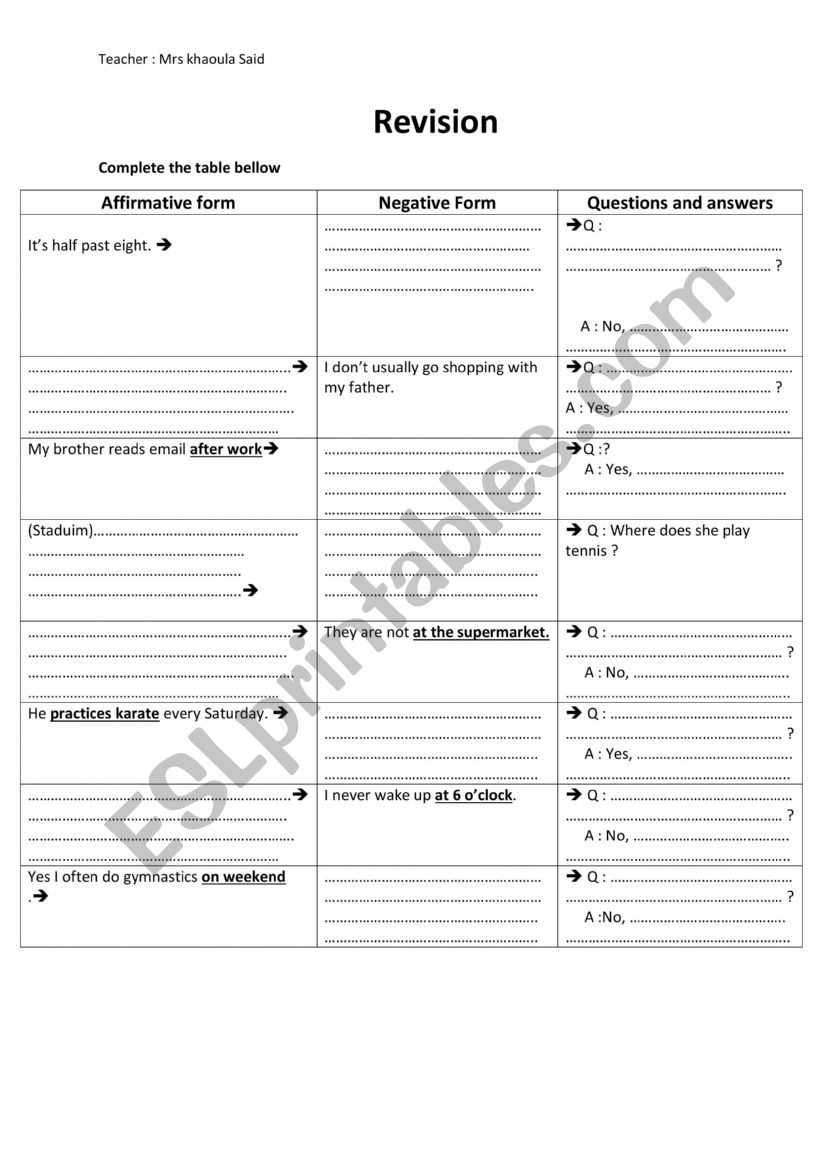 Revision 4th form private school