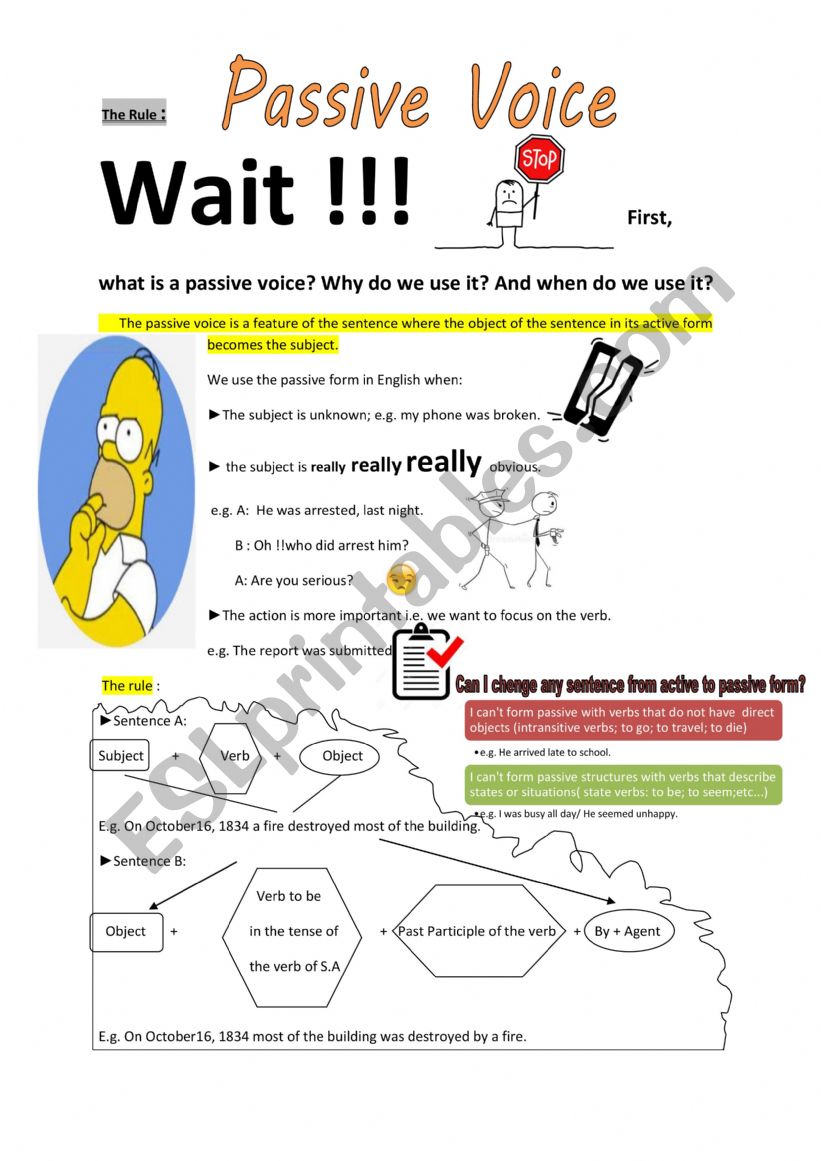 Passive voice worksheet