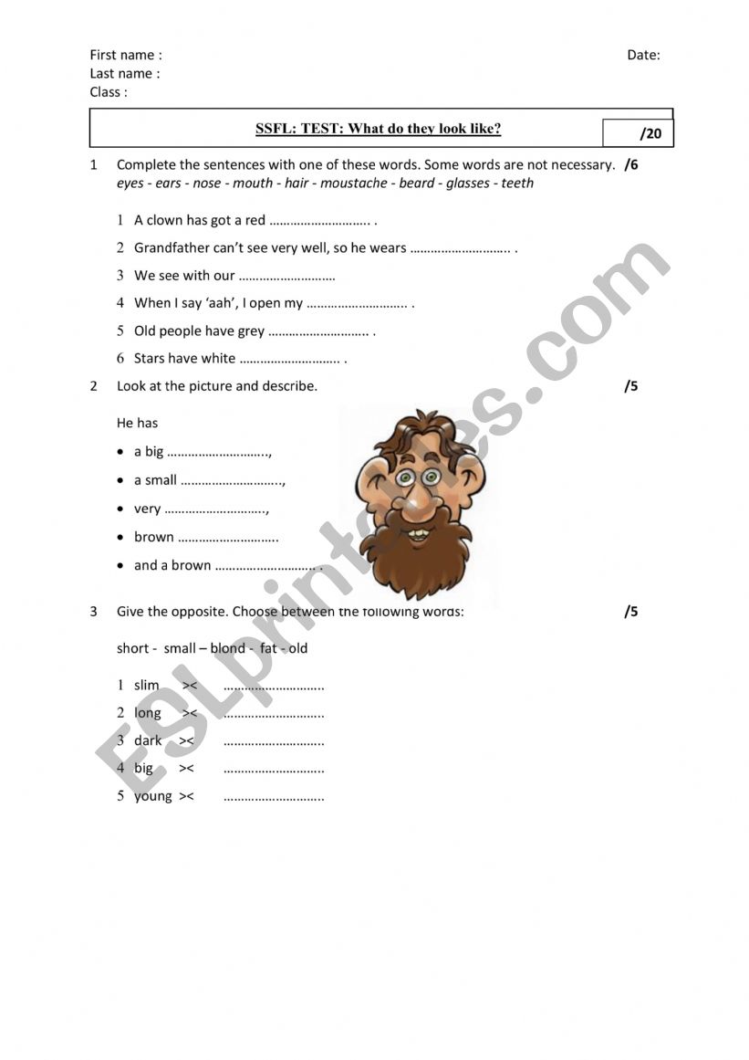 Describing People Esl Worksheet By Lizou2066