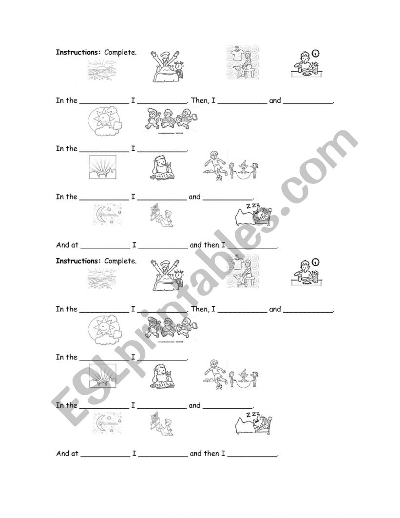 Daily Routine worksheet