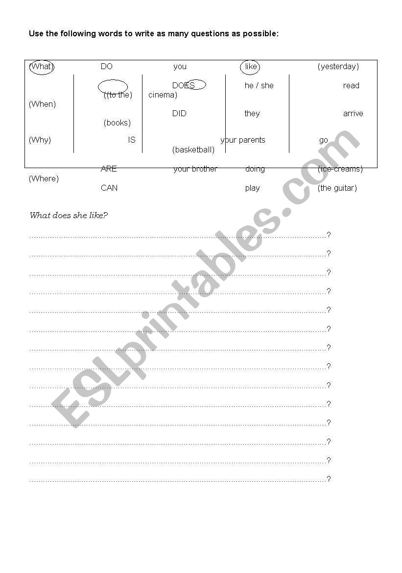 stepping stones worksheet