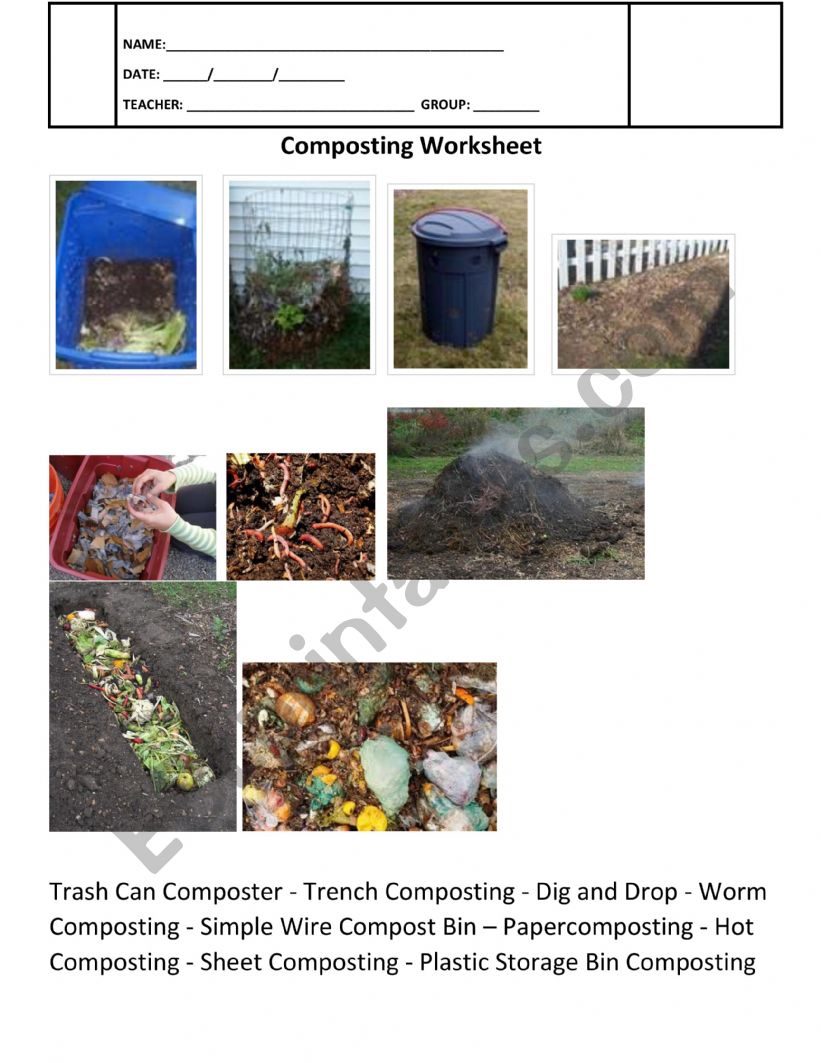 Composting worksheet