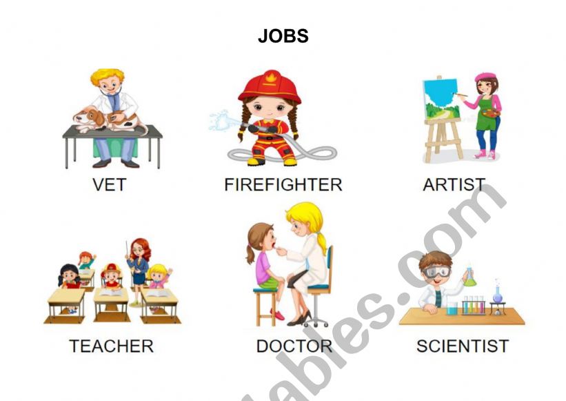 JOBS - FLASHCARDS worksheet