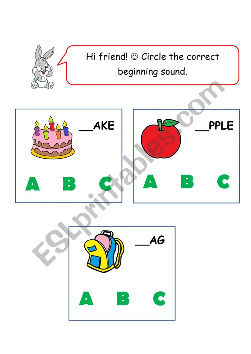 Phonics for beginners  worksheet