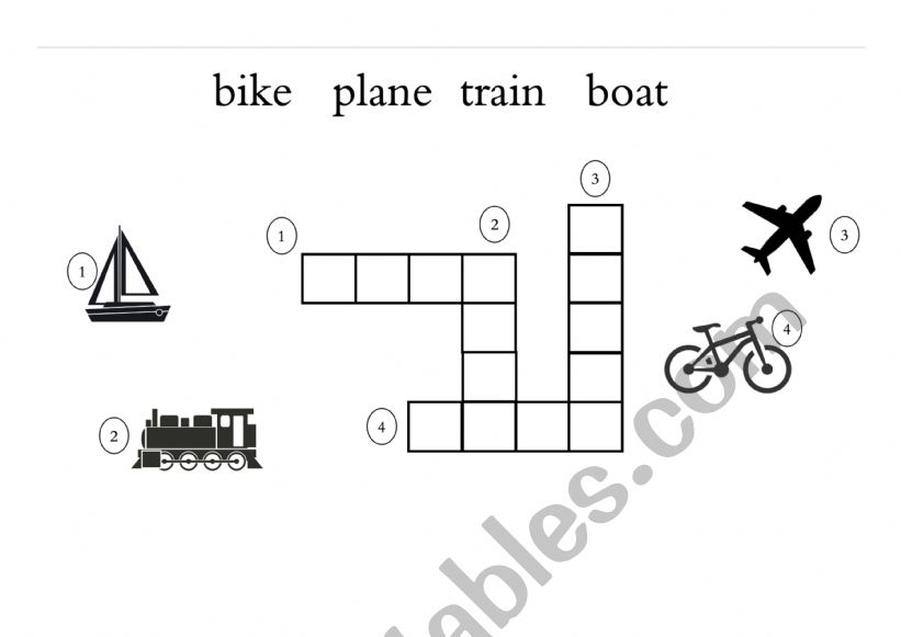 Crossword Toys worksheet