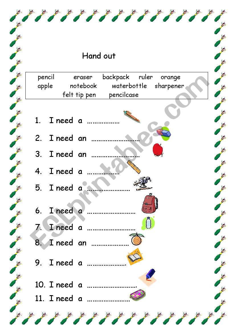 A an Fill In The Blanks Exercise ESL Worksheet By Cagil