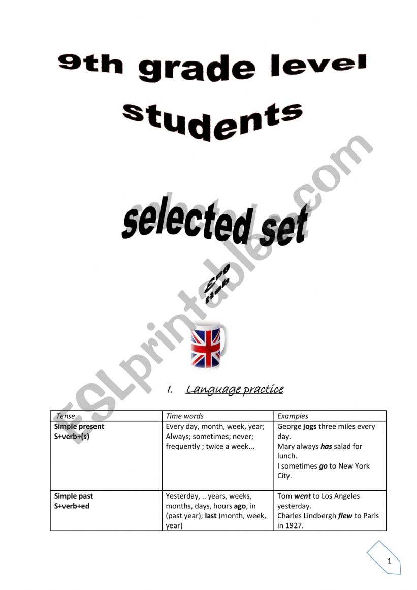 9th form final review  worksheet