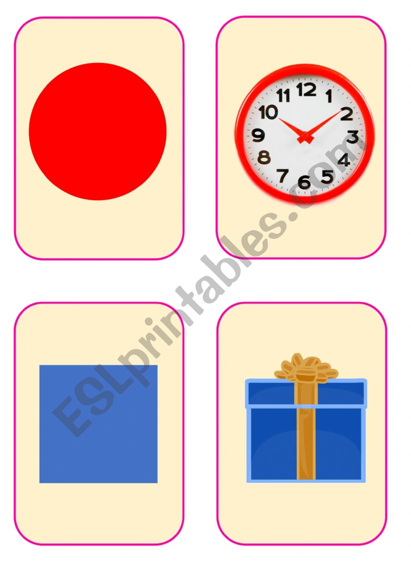 Shapes Memory Game worksheet