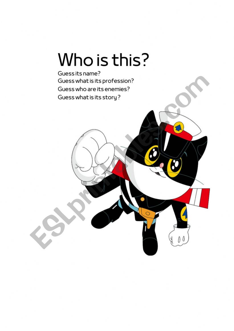 black cat guess what! worksheet