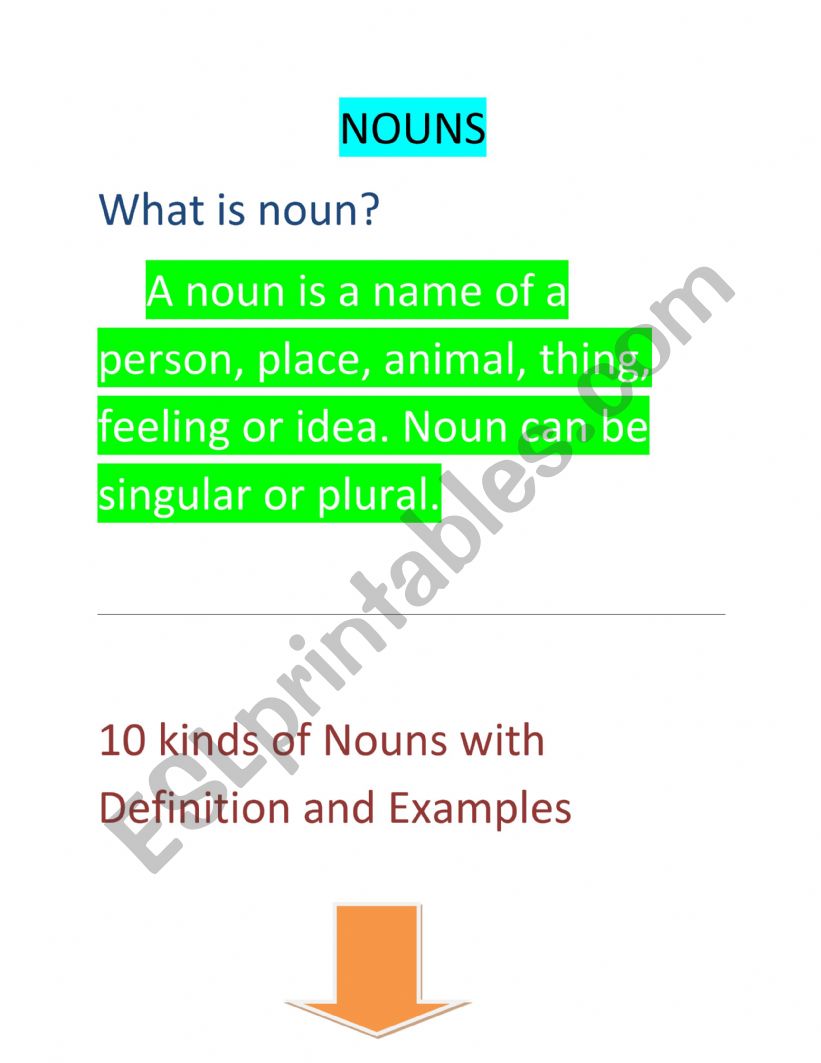 which type of noun assignment