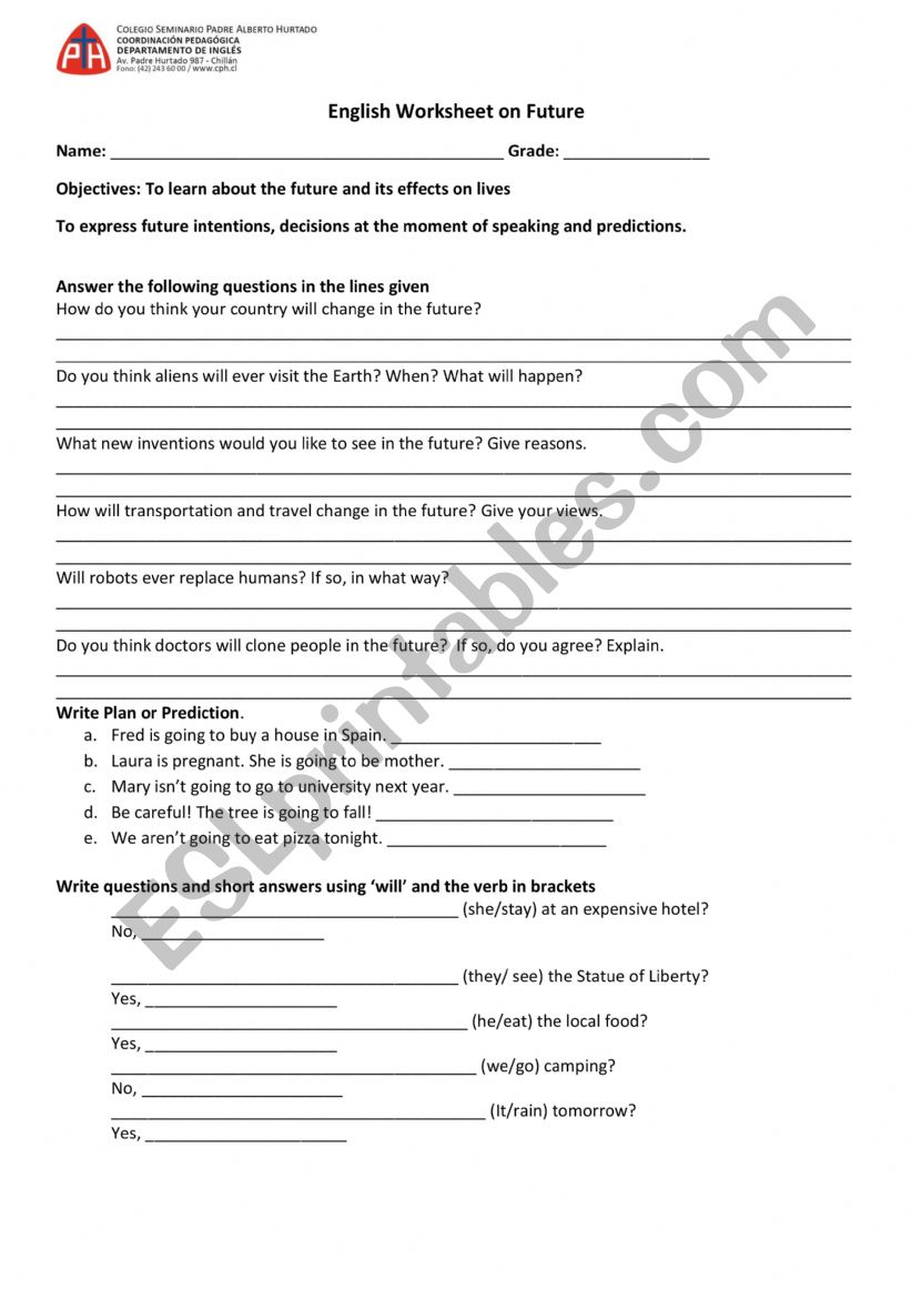 use of will - ESL worksheet by ana maribel